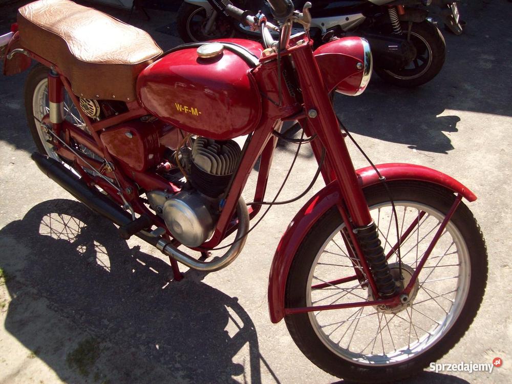 WFM motocykl zabytkowy żółte tablice Rok produkcji 1961 Warszawa