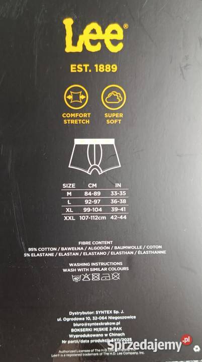 LEE bokserki męskie 2pak rozmiar L 9297 95 Ełk
