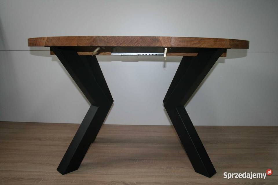 Stół okrągły dębowy rozkładany lity dąb LOFT sprzedam