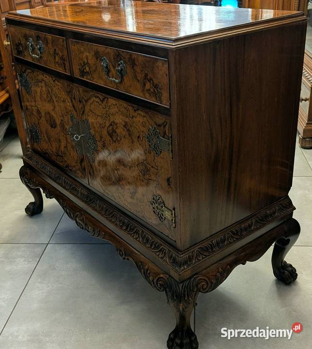 piękna komoda na lwich łapach mahoń sklep