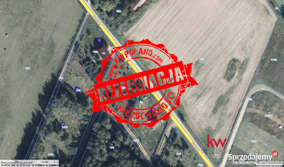 Działka Stęszewko Wiejska 1581m2 199zł/m2