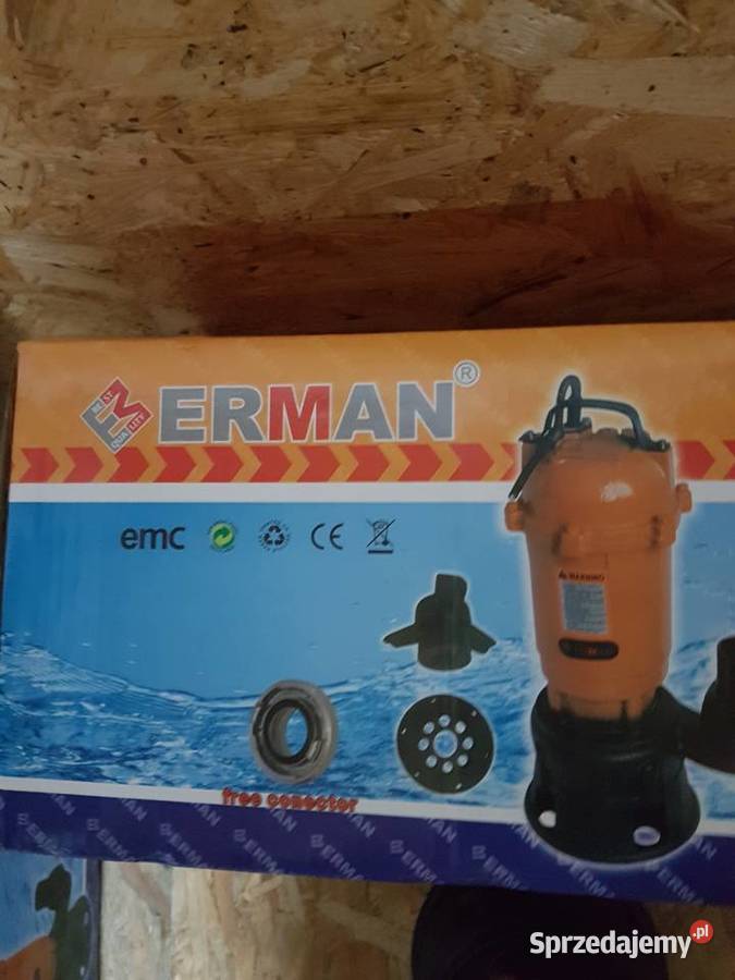 POMPA DO WODY SZAMBA ERMAN Z NOŻEM TNĄCYM bez Elektryczne