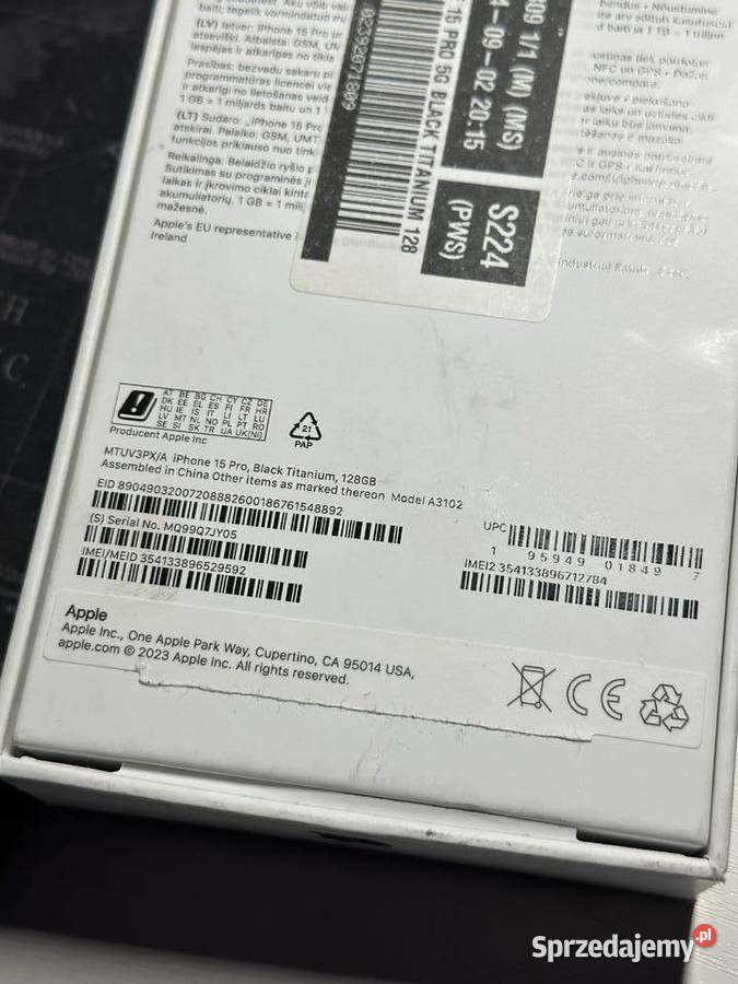 iPhone 15 PRO 128GB kolor grafitowy 89 kondycji Nowa Sarzyna