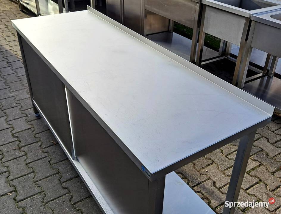 STÓŁ GASTRO Z SZAFKĄ DRZWI SUWANE 2006085 M1175N Nowe Skalmierzyce