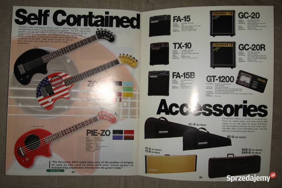 Fernandes Guitars 1997 USA Catalog Kępice