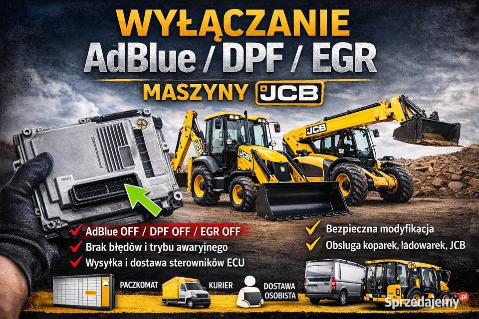JCB Wyłączanie AdBlue DPF EGR Wysyłka ECU Katowice