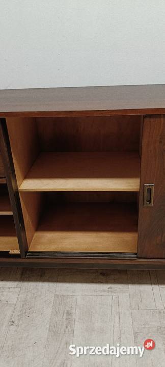 komoda sideboard vintage PRL design pod tv długa łódzkie Radomsko