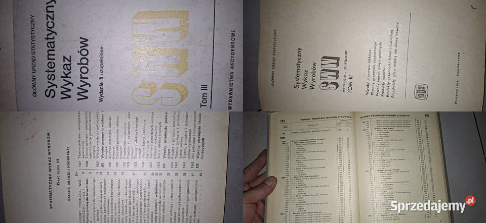 Systematyczny Wykaz Wyrobów GUS Tom III wydanie Łęczyca sprzedam
