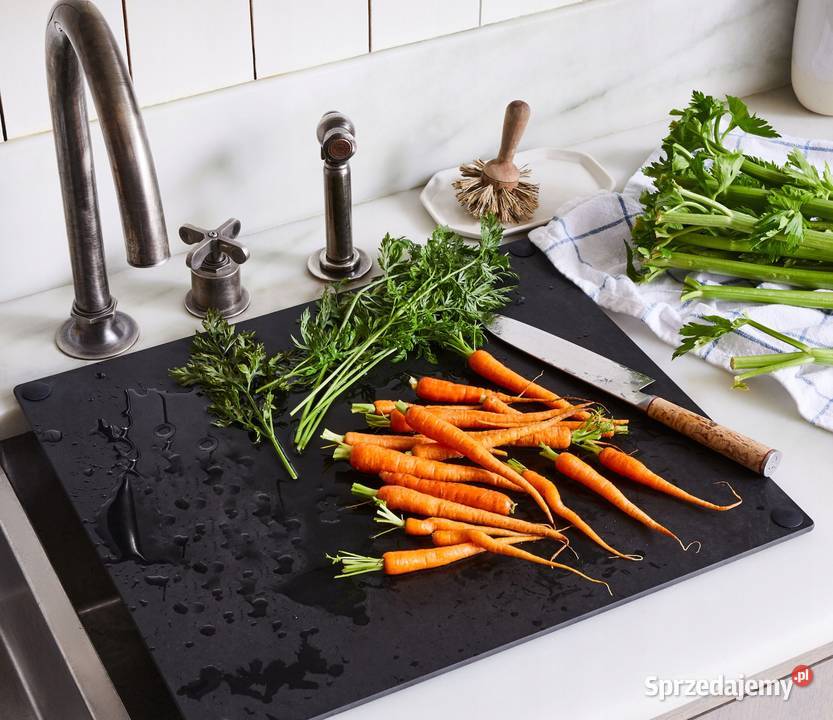 CZARNA SZKLANA DESKA do krojenia HARTOWANA 40x30 Skawina