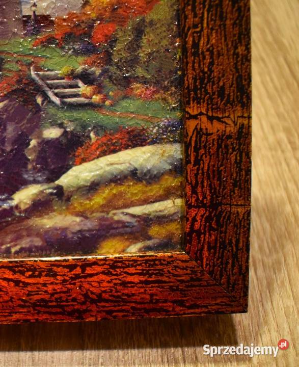 Mała reprodukcja malarska pejzaż nadmorski Obrazki i obrazy Chełmno