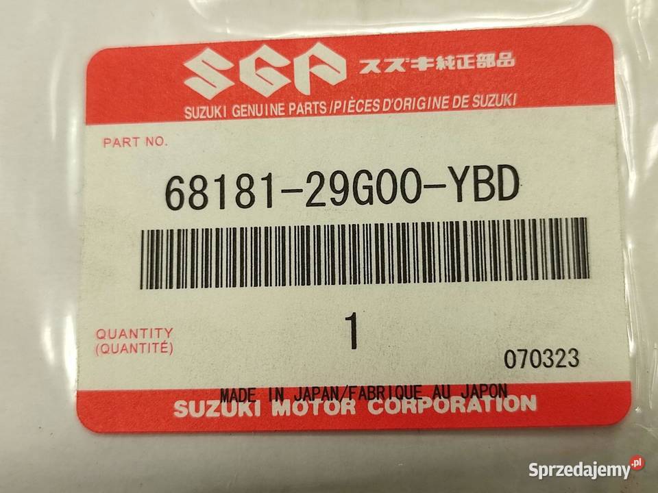 NAKLEJKA SUZUKI PRAWY BOCZEK SUZUKI GSXR600 0405