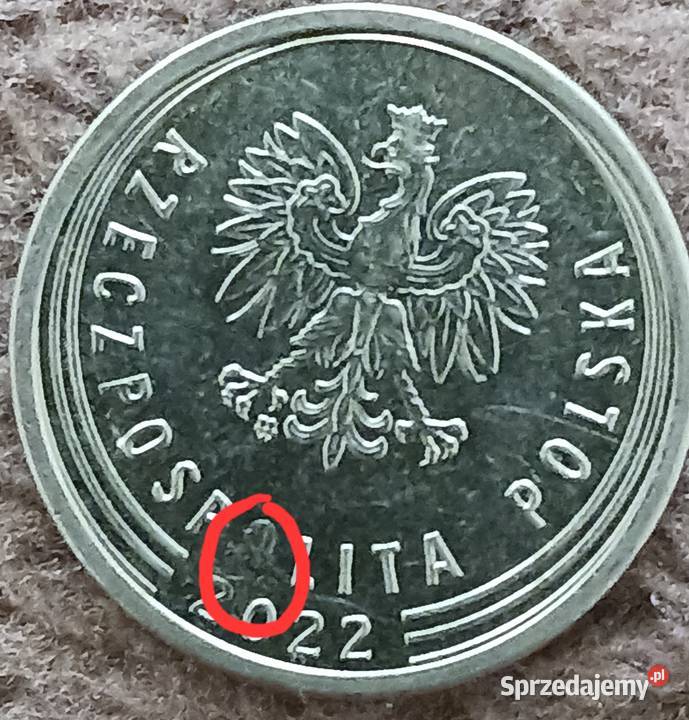 1 Złoty 2022 r Destrukt menicy Konin