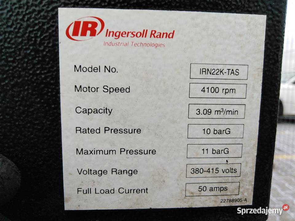 Sprężarka INGERSOLL RAND IRN22K TAS 22KW S011205