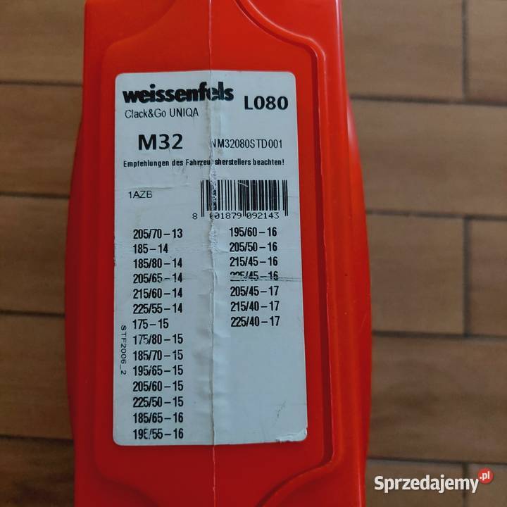 Łańcuchy śniegowe z samonapinaczem Weissenfels Warszawa