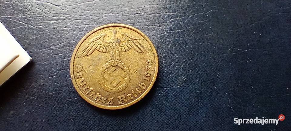 Stare monety 5 fenig 1939 E Niemcy Numizmatyka
