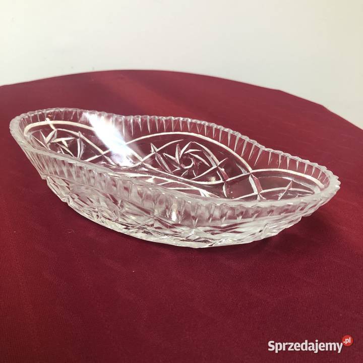 Półmisek sześć salaterek Kryształ PRL lata 70 XX Kraków