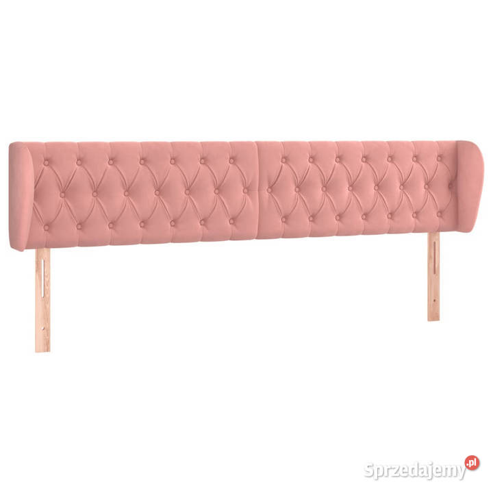 Zagłówek uszak różowy 183x23x7888 aksamitny Warszawa