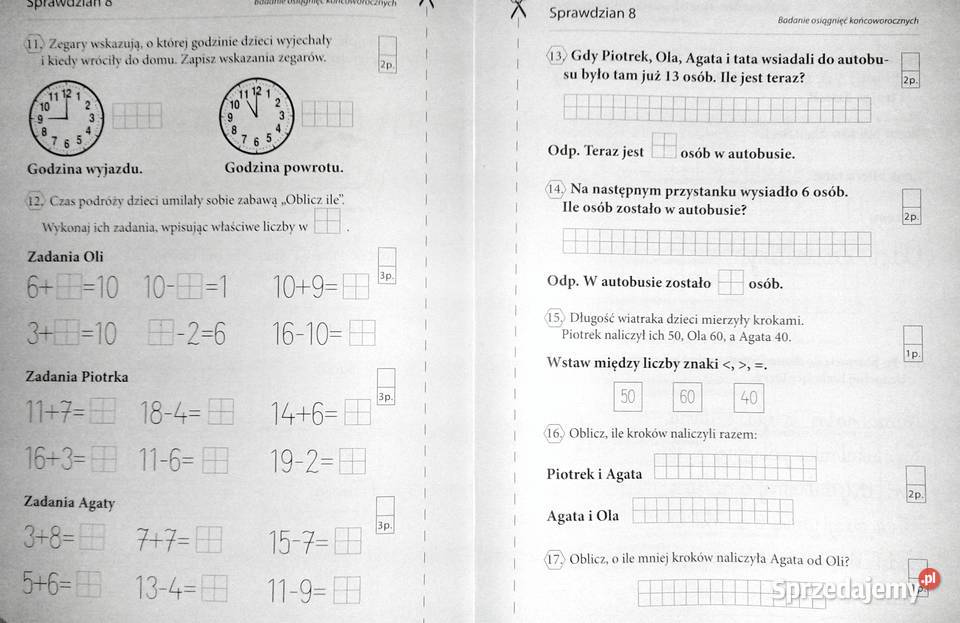 Czy już potrafię Sprawdziany kl 1 Mirosława lubelskie Chełm