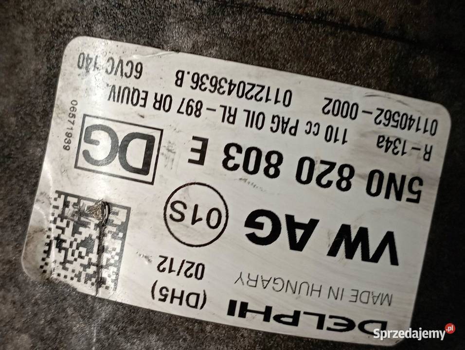 SPRĘŻARKA KLIMATYZACJI 5N0820803E 19 TDI Skoda Kompresory klimatyzacji