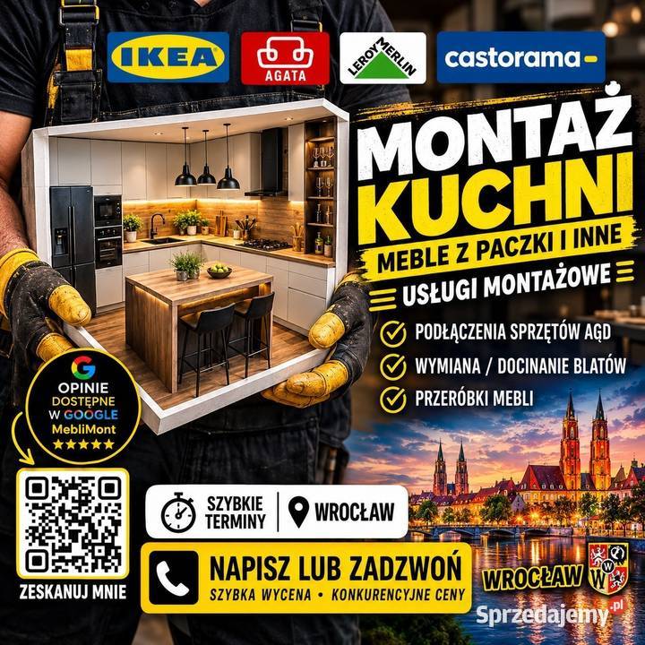 Montaż mebli Montaż kuchni IKEA Leroy Castorama dolnośląskie Wrocław