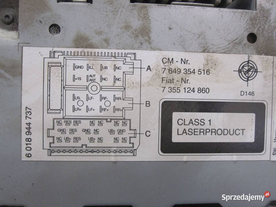 FIAT DOBLO II 13r radio CD 764935416 Kielce