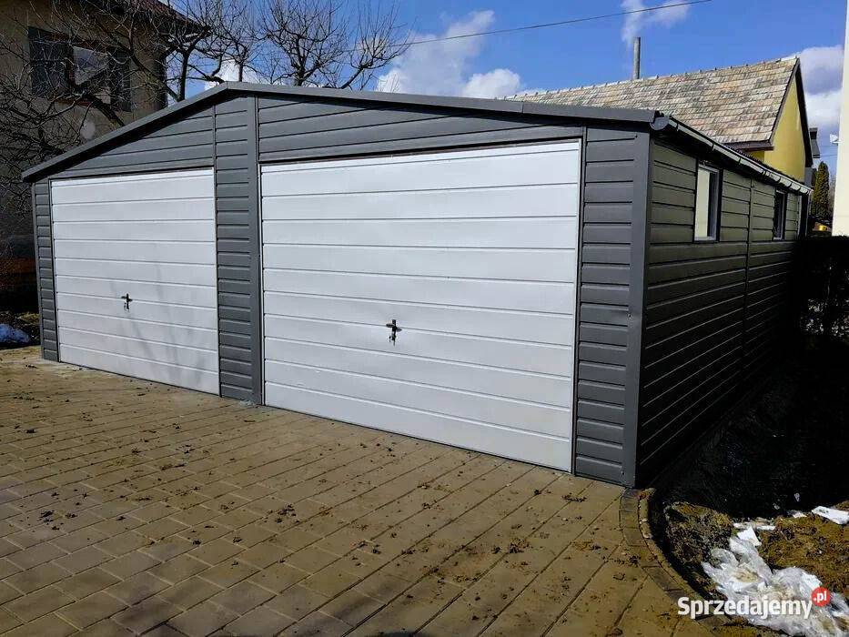 Garaż blaszany 7x6 dwustanowiskowy w kolorze Sprzedaż Katowice