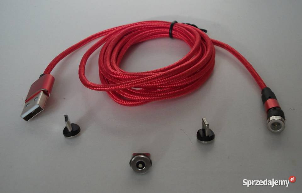 Kabel Przewód USB typ C Micro iPhone Magnetyczny 2mb