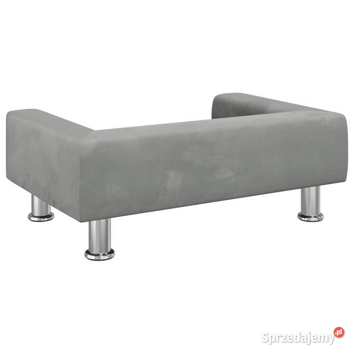 Sofa dzieci jasnoszara 70x45x265 aksamit Warszawa