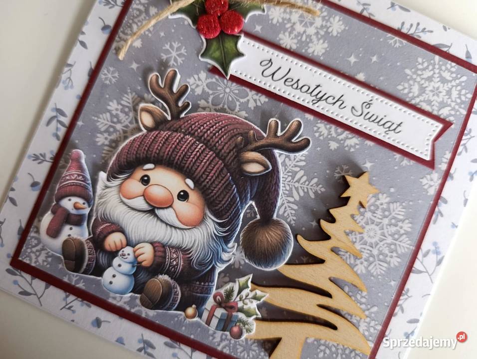 Kartka Świąteczna Boże narodzenie ręcznie Łódź sprzedam