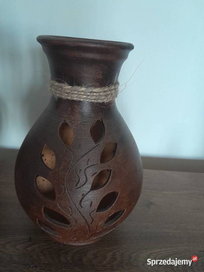 Świecznik plus wazon gliniany Grabowiec