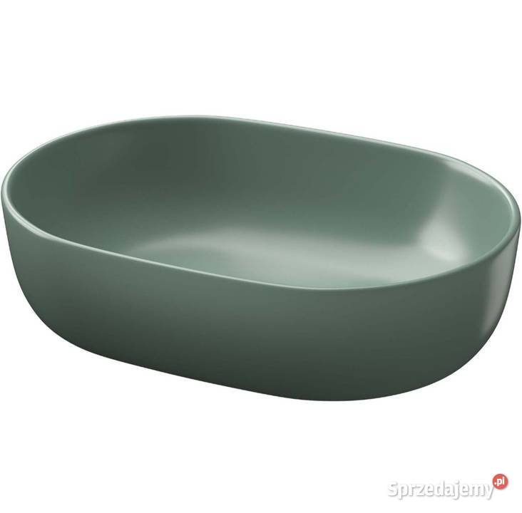 Umywalka nablatowa MODUO 50 owalna zielony mat Kraków