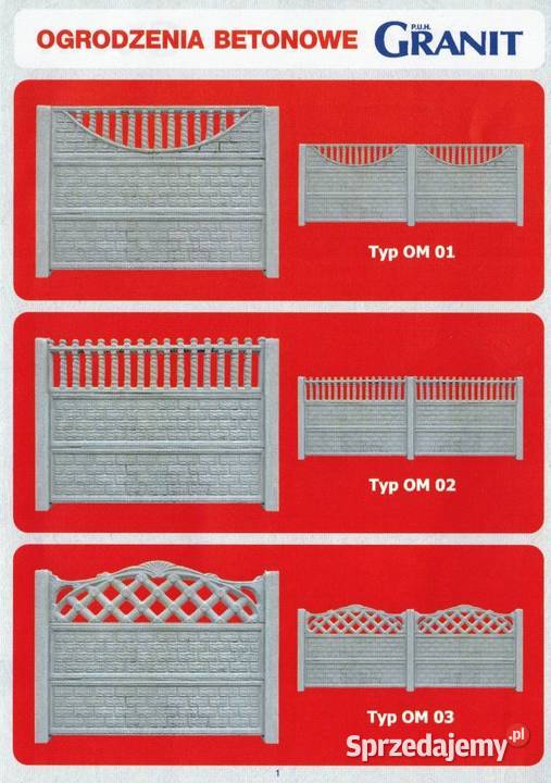 formy do ogrodzeń betonowych sprzedam