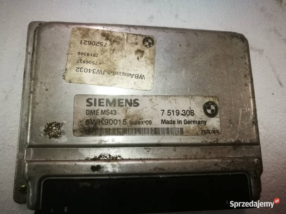 Sterownik Siemens DME MŚ 43 BMW 7519308 lubelskie Biłgoraj