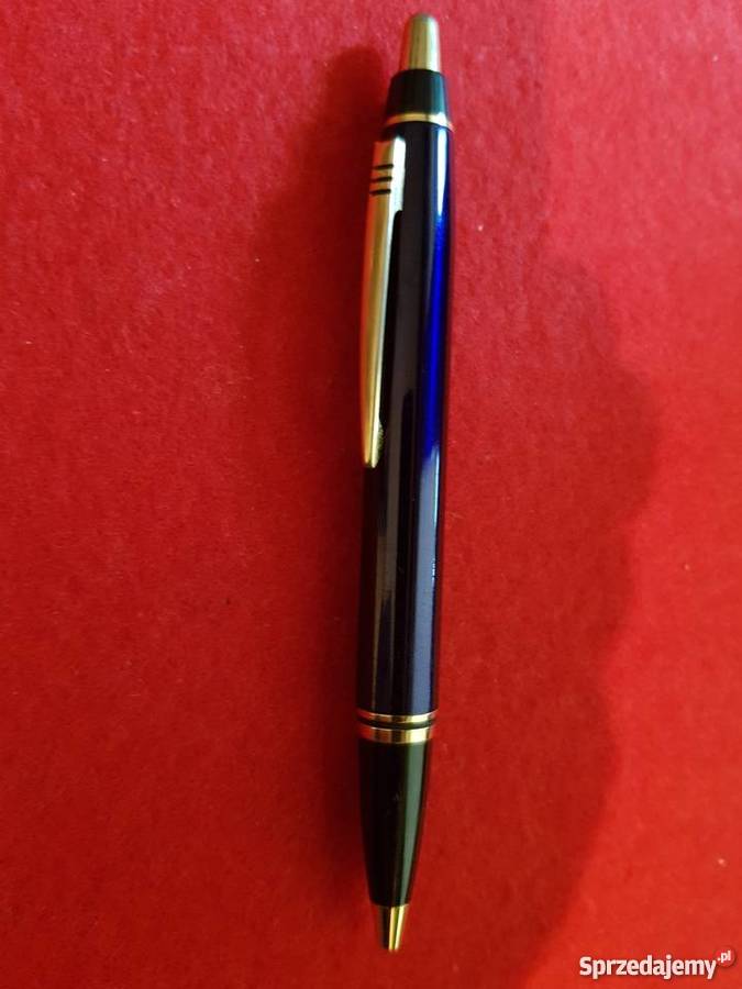 Piękny kobaltowy długopiszłoto unikat świętokrzyskie