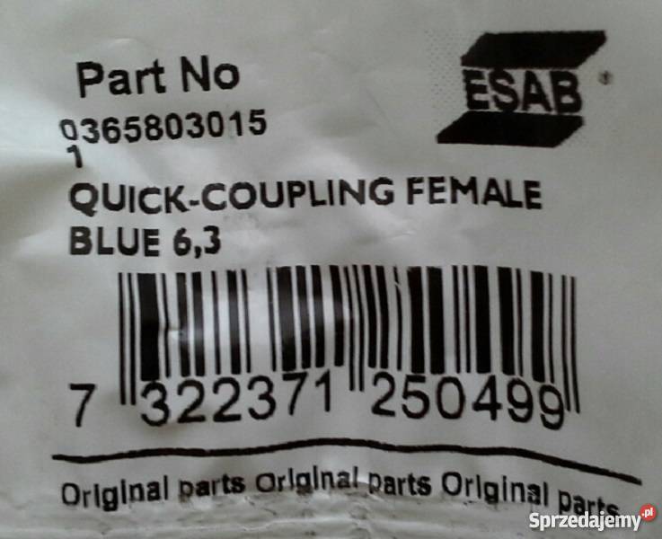 Szybkozłącze ESAB śląskie