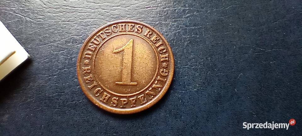Stare monety 1 fenig 1924 J Niemcy Numizmatyka Lesko