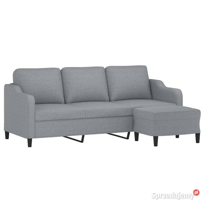 3osobowa sofa z podnóżkiem jasnoszara 180 Warszawa sprzedam