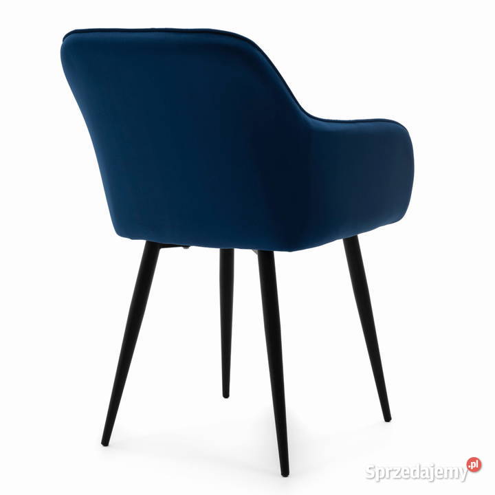 Granatowe Krzesło Tapicerowane Lago Wysyłka 24H Tarchały Małe