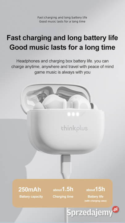 Słuchawki bezprzewodowe Lenovo thinkplus LP3 PRO sprzedam