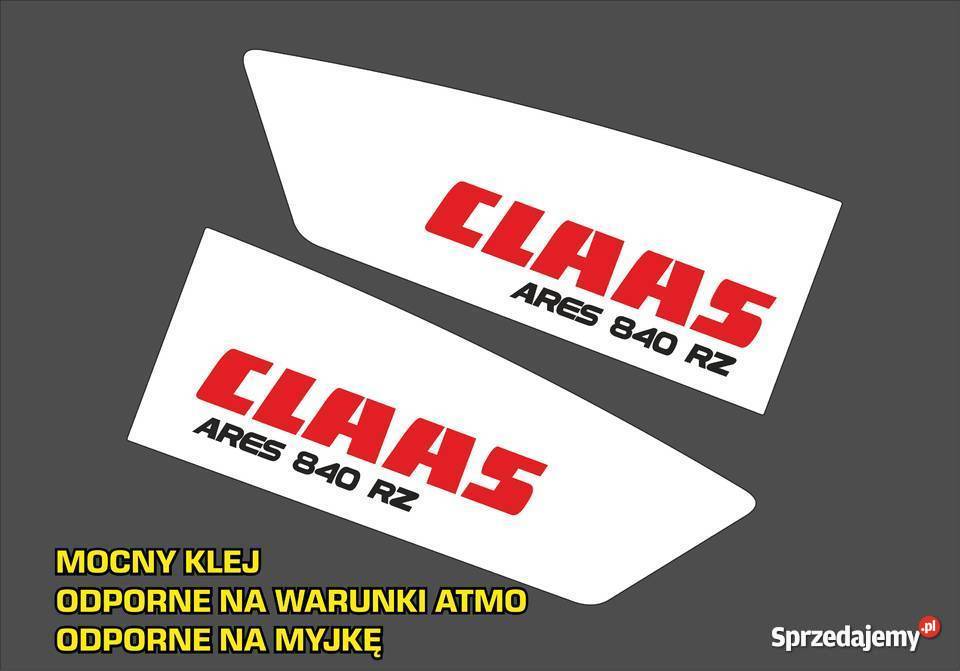naklejki claas ares 840RZ Pozostałe Jeżewo
