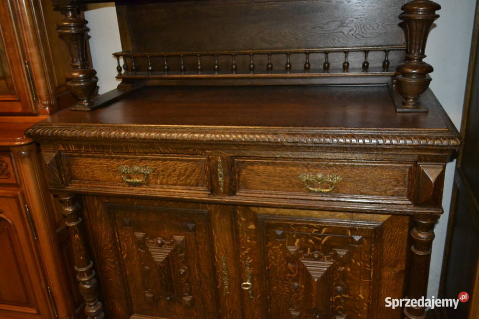 kredens neorenesansowy 1900 dąb Będzin sprzedam