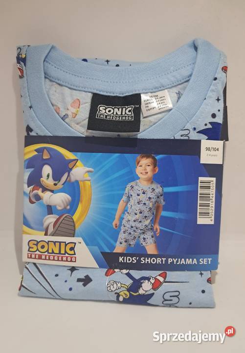 Piżama bawełniana Sonic z nadrukiem rozmiar Wąsewo