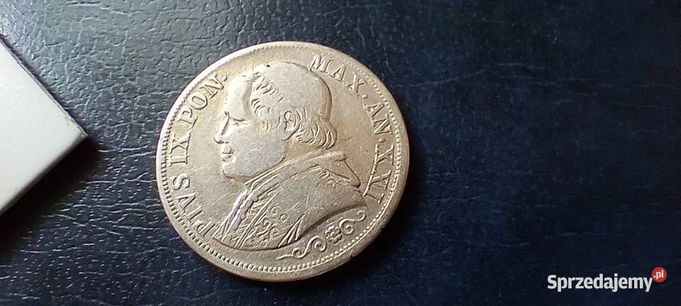 Stare monety 1 lir 1866 Włochy srebro Lesko