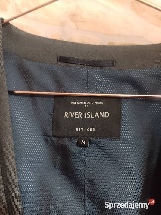M RIVER ISLAND Szaro granatowa kamizelka River Island Kraków