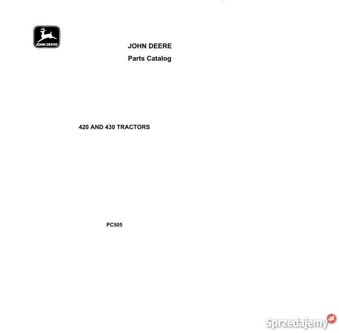 JOHN DEERE 425 415 ciągniczek katalog części Pozostałe Pozostałe Kielce