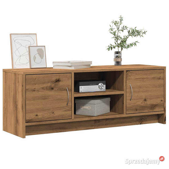 Szafka TV dąb artisan 102x30x375 materiał Warszawa