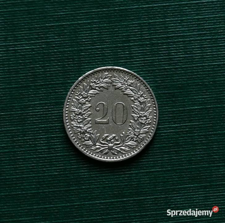 SZWAJCARIA 20 rappenów 1976r Numizmatyka Gliwice