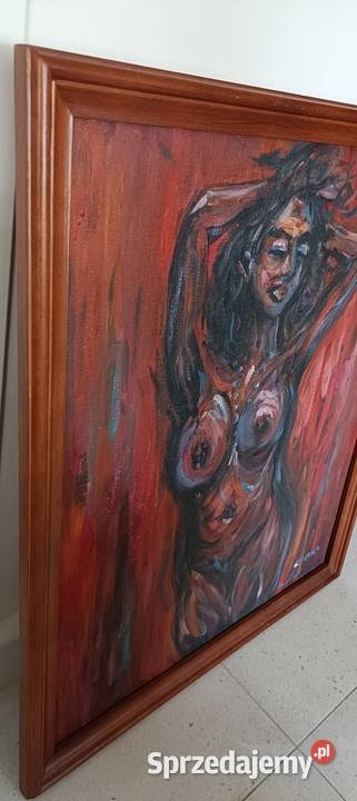 Piękny obraz Namiętność w czerwieni Malarstwo mazowieckie Warszawa sprzedam