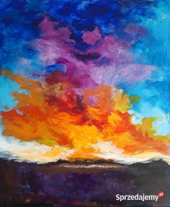 CHMURY obraz akrylowy 60x50 pejzaż krajobraz Katowice