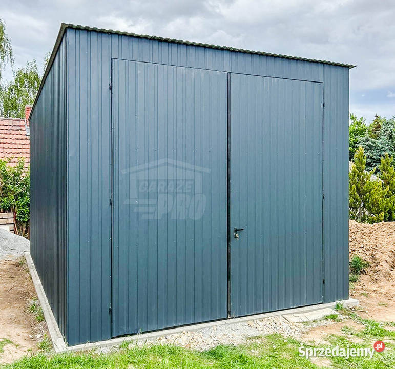 Garaż Blaszany 3x55m Brama Dwuskrzydłowa samodzielny Sprzedaż Cieszyn